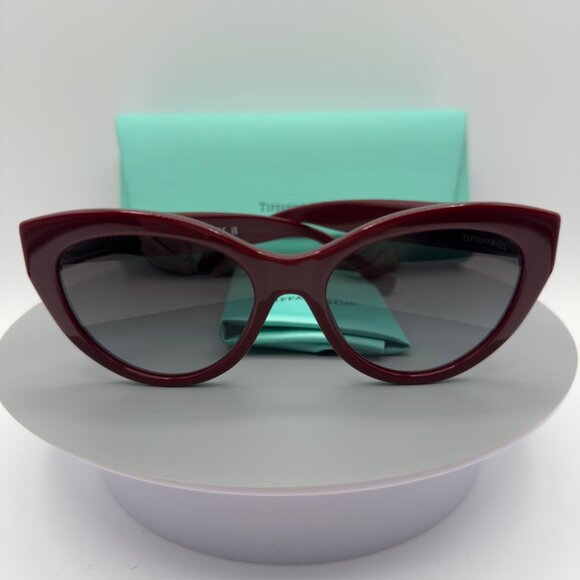 Tiffany & Co. Accessories - Tiffany & Co. Sunglasses TF4220 8389/3C Burgundy Cat Eye Gray Gradient Lenses